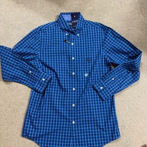 Chaps Men's Blue Plaid Button-Down Shirt